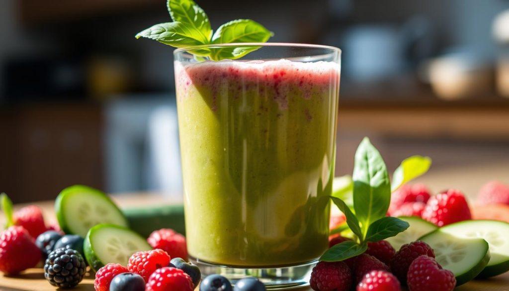 cucumber berry basil smoothie​