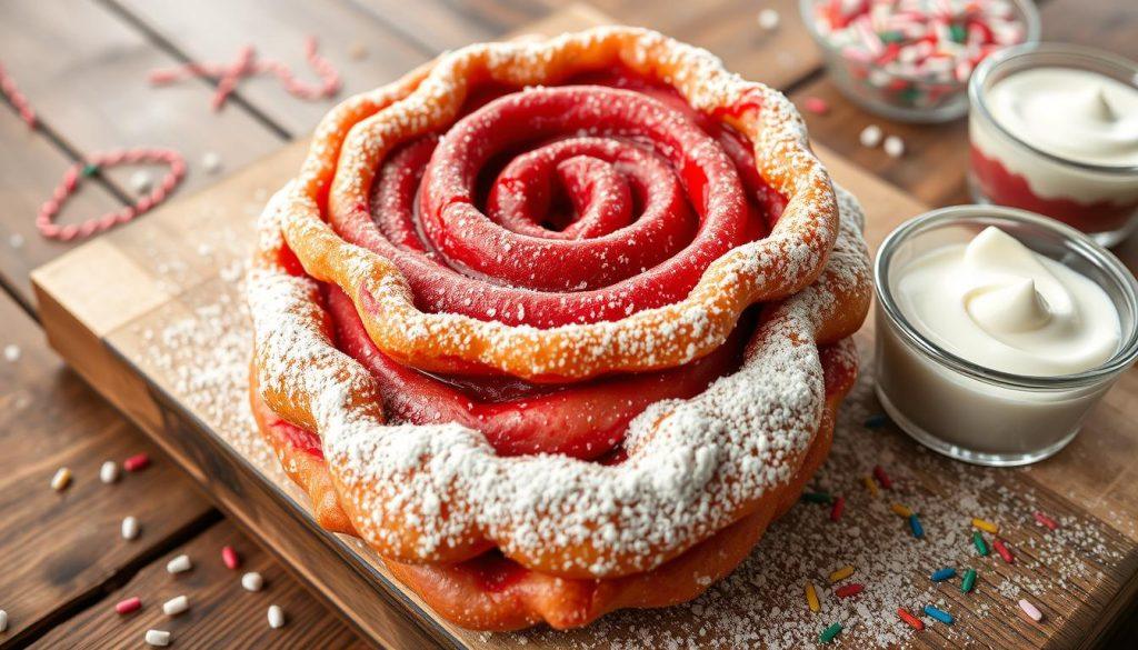 easy red velvet funnel cake recipe using box cake mix