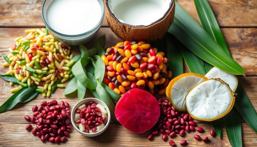 ingredients for vegan vietnamese dessert