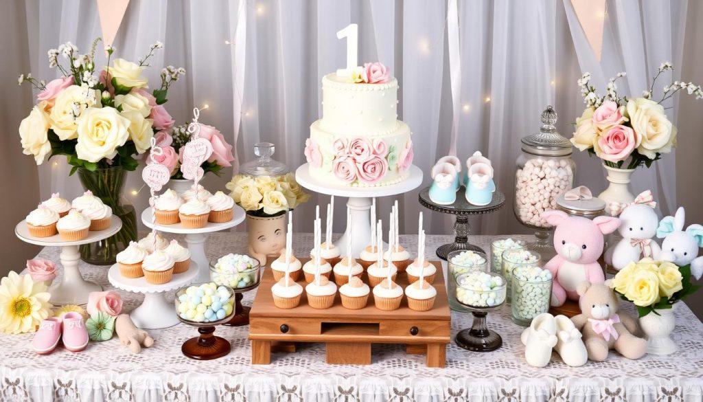 baby shower dessert table